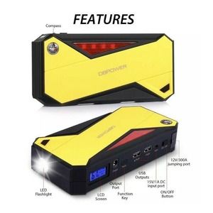 🔋⚡ DBPOWER 600A Peak 18000mAh Portable Car Jump Starter External Battery & Case